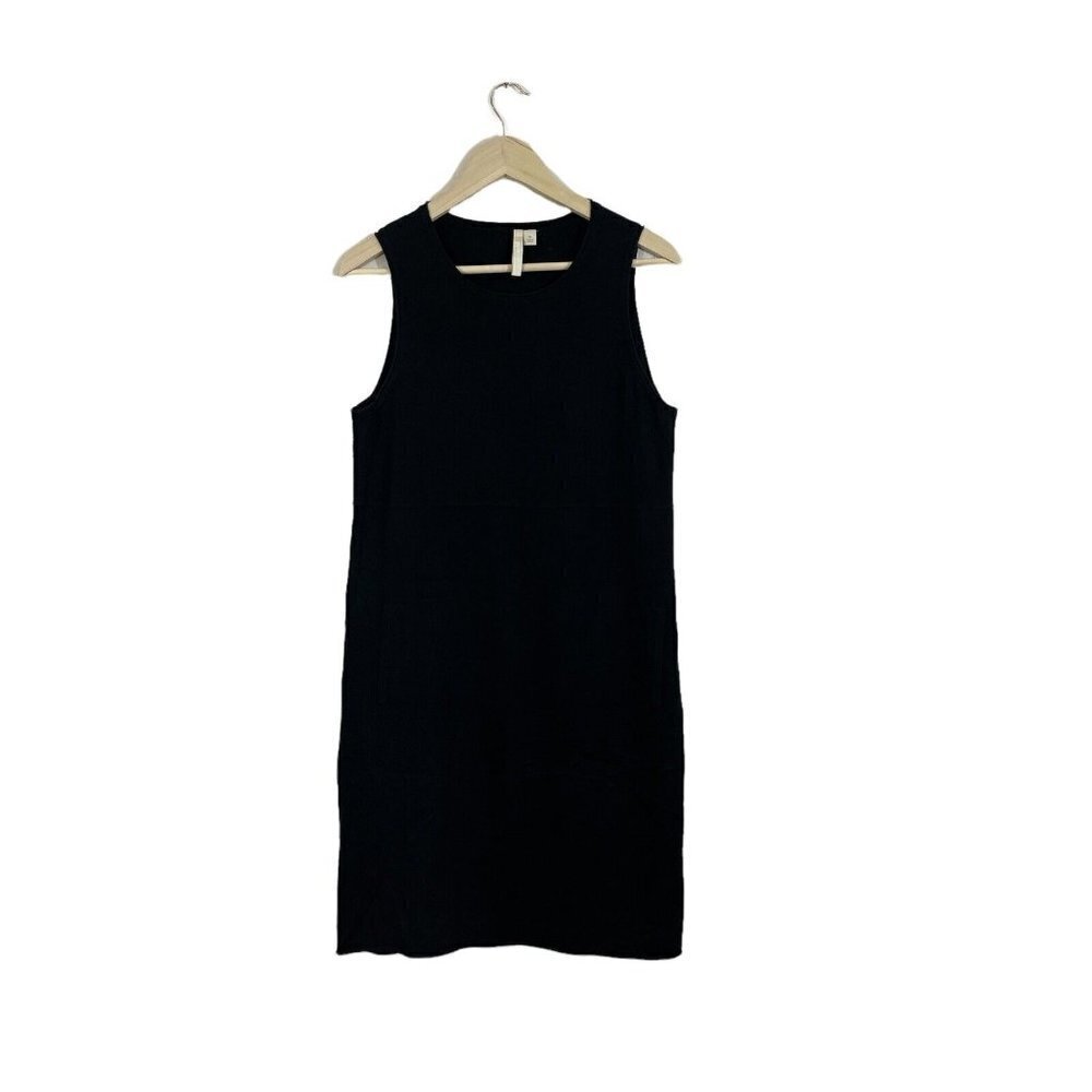 J Jill Pure Jill Medium Dress Cotton Cashmere Black Knee Length Classic
